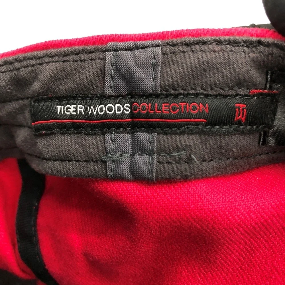 Tiger Woods Hat Cap Fitted Mens Large Red Nike Golf PGA TW Collection Golf Norm